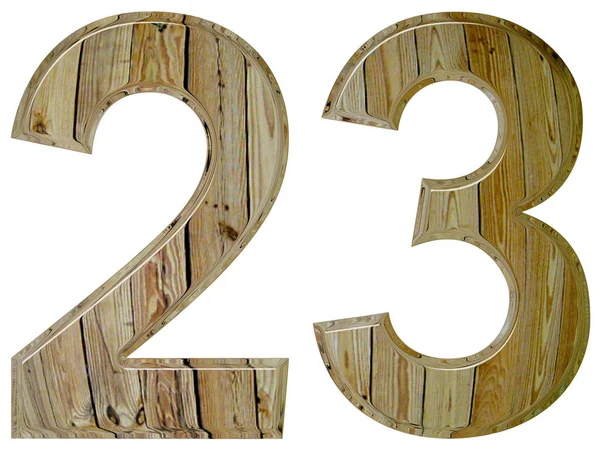 Αριθμητικό 23, είκοσι τρεις, απομονώνονται σε λευκό φόντο, 3d rende — Φωτογραφία Αρχείου