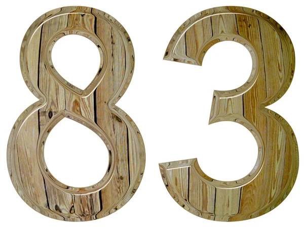 Αριθμητικό 83, ογδόντα τρία, απομονώνονται σε λευκό φόντο, 3d rende — Φωτογραφία Αρχείου