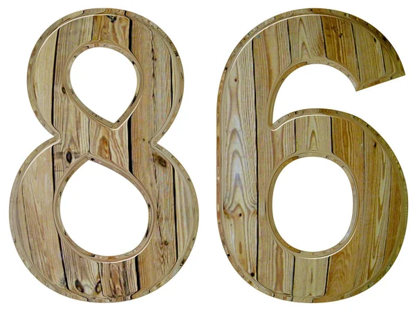 Numeral 86, ochenta y seis aislado sobre fondo blanco, 3d render —  Fotos de Stock