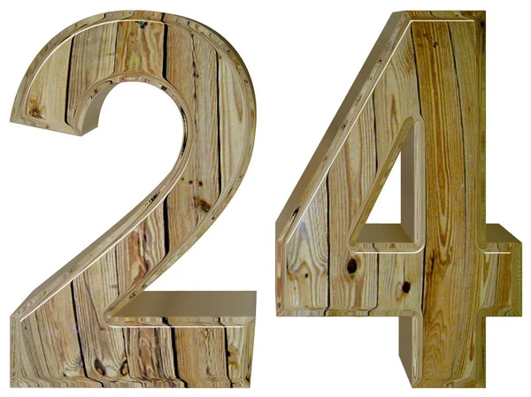 Numeral 24, veinticuatro, aislado sobre fondo blanco, 3d render —  Fotos de Stock
