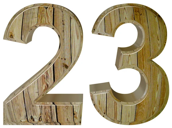 Numeral 23, vinte e três, isolado em fundo branco, rende 3d — Fotografia de Stock