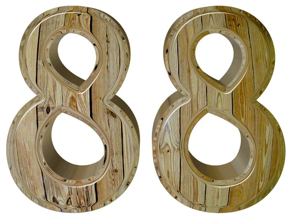 Beyaz arka plan üzerinde 3d rende izole rakamı 88, seksen sekiz,