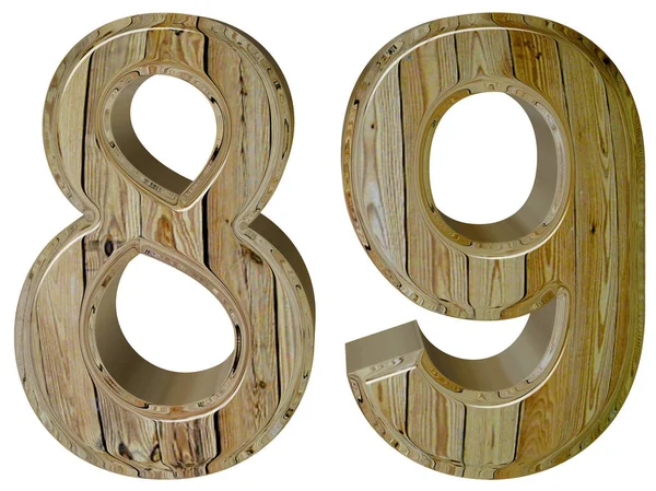 Numeral 89, ochenta y nueve, aislado sobre fondo blanco, 3d render — Foto de Stock