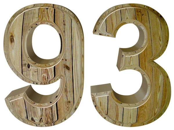 Αριθμητικό 93, ενενήντα τρεις, απομονώνονται σε λευκό φόντο, 3d rende — Φωτογραφία Αρχείου