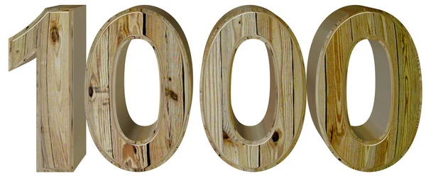 Numerale 1000, mille, isolato su sfondo bianco, 3d ren — Foto Stock