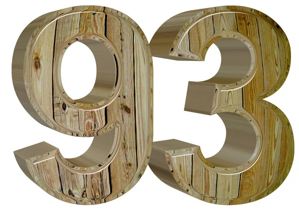 Numeral 93, ninety three, isolated on white background, 3d rende — Stock Photo, Image