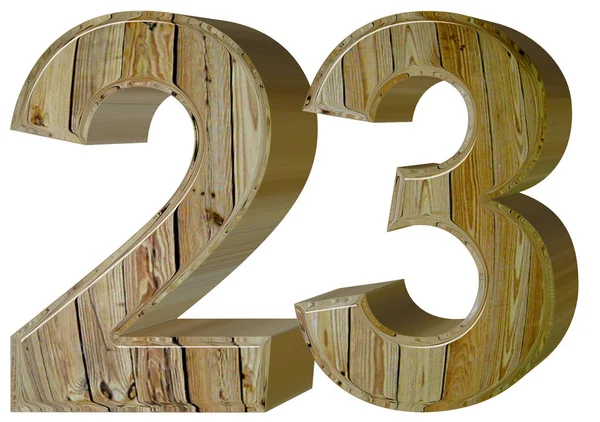 Numeral 23, vinte e três, isolado em fundo branco, rende 3d — Fotografia de Stock