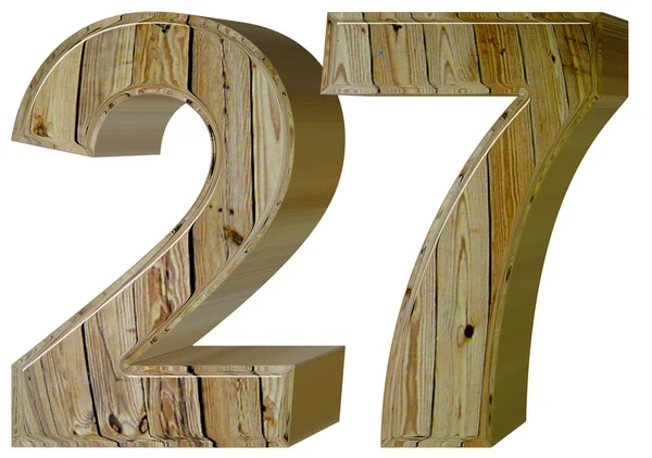 Numeral 27, vinte e sete, isolado em fundo branco, 3d rende — Fotografia de Stock