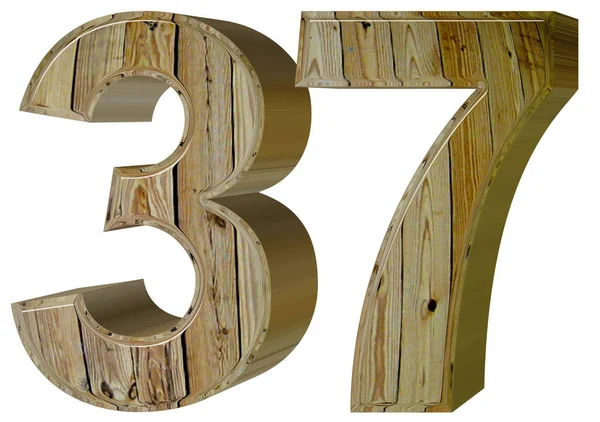 Numeral 37, trinta e sete, isolado em fundo branco, rende 3d — Fotografia de Stock