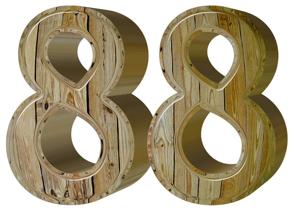 Numeral 88, oitenta e oito, isolado em fundo branco, 3d rende — Fotografia de Stock