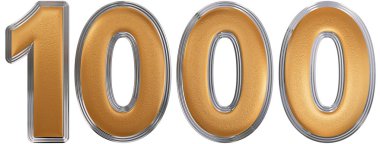 Beyaz arka plan üzerinde 3d ren izole rakamı 1000, 1000,