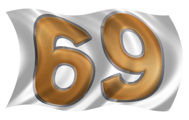 Rüzgarda rakamı 69, Altmış dokuz, ISO bayrakla çırpınan