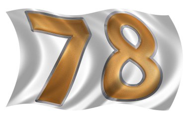 Rüzgarda rakamı 78, yetmiş sekiz bayrakla çırpınan, 