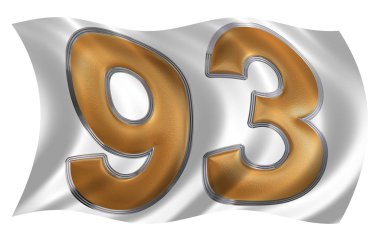 Rakamı 93, doksan üç, bayrakla çırpınan rüzgarda ben