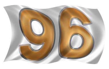 Rüzgarda rakamı 96, doksan altı, ISO bayrakla çırpınan