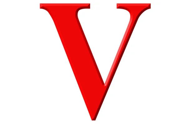 Numeral romano V, quinque, 5, 5, isolado sobre fundo branco , — Fotografia de Stock