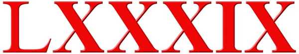 Ρωμαϊκό αριθμητικό Lxxxix, novem et octoginta, 89, isola ογδόντα εννιά, — Φωτογραφία Αρχείου