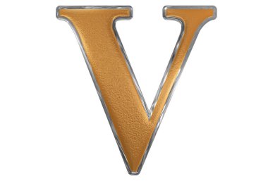 Romen rakamı V, quinque, 5, 5, beyaz arka plan üzerinde izole,