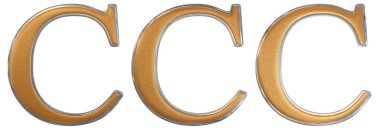 Romen rakamı Ccc, trecenti, 300, üç yüz, üzerinde WHI izole