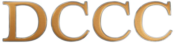Numeral romano DCCC, octingenti, 800, oitocentos, isolado em — Fotografia de Stock