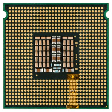 Bilgisayar işlemcisi bir adaptör ile monte edilmiş, çok çekirdekli Cpu, Isola