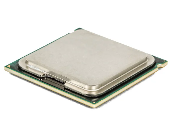 Procesor komputera, wielordzeniowych Cpu, izolowana na białym tle — Zdjęcie stockowe