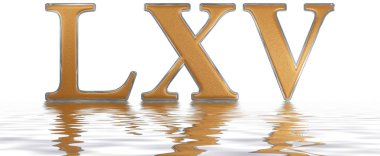 Romen rakamı Lxv, quinque et sexaginta, 65, altmış beş, yansıtacak