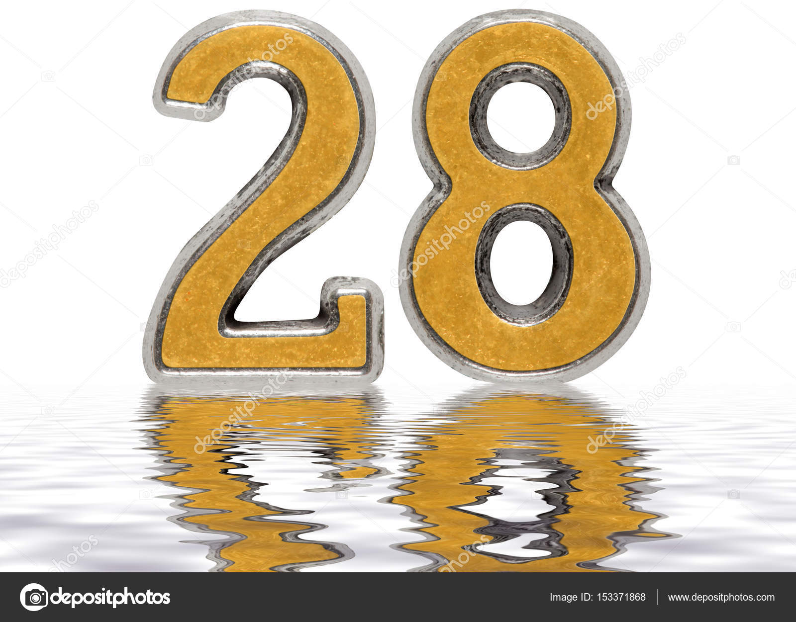 Цифра 28 красивая