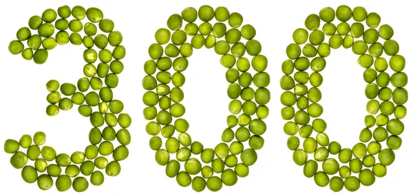 Arapça olarak izole rakamı 300, yeşil bezelye, üzerinden üç yüz 