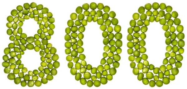 Arapça olarak izole rakamı 800, yeşil bezelye, üzerinden sekiz yüz 