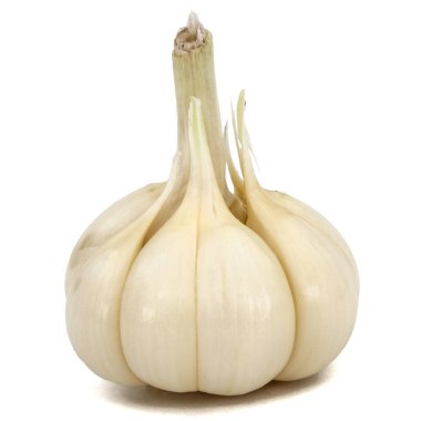 Taze sarımsak, beyaz arka planda izole.