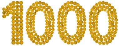 Arapça rakamı 1000, 1000, gelen solucan otu, sarı çiçek,