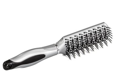 Saç, beyaz arka plan üzerinde izole için yeni plastik tarak