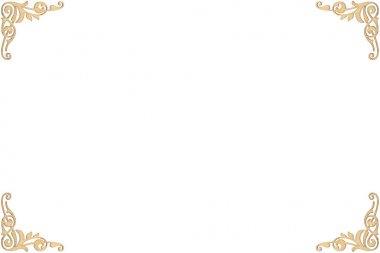 Barok tarzı, dekor retro süsleme desenli kenarlık çerçevesi