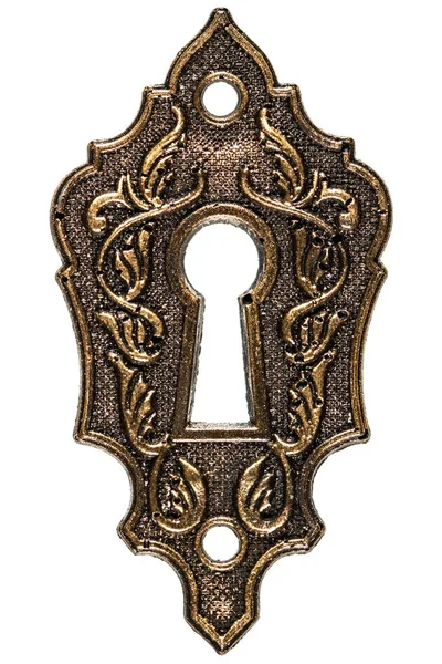 Keyhole, dekoratif tasarım öğesi üzerinde beyaz backgr izole