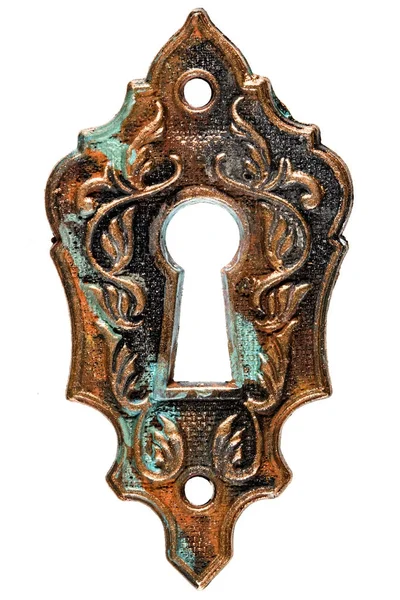 Keyhole, dekoratif tasarım öğesi üzerinde beyaz backgr izole