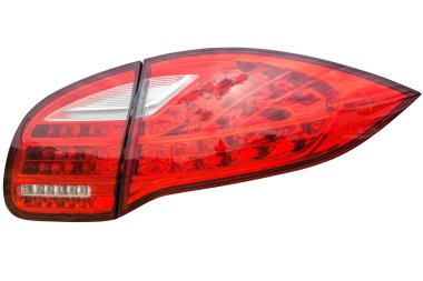 Beyaz backgro izole bir modern prestijli araba stop lambası