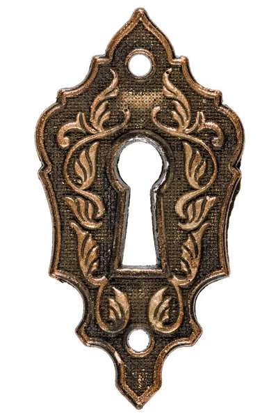 Keyhole, dekoratif tasarım öğesi üzerinde beyaz backgr izole