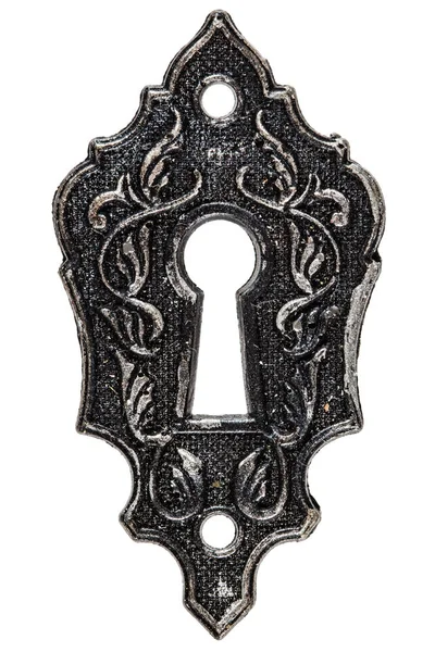 Keyhole, dekoratif tasarım öğesi üzerinde beyaz backgr izole