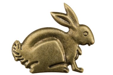 Bir tavşan, dekoratif unsur bir profil formunda işlemeciliği 