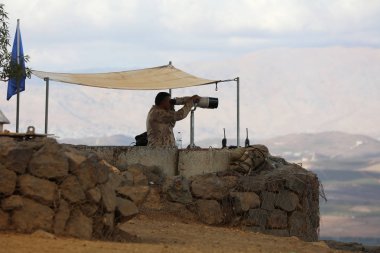 BM Barış Muhafızı Mount Golan Tepeleri Bental üzerinde