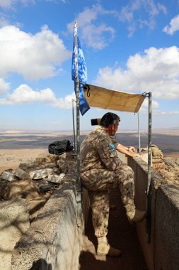 BM Barış Muhafızı Mount Golan Tepeleri Bental üzerinde