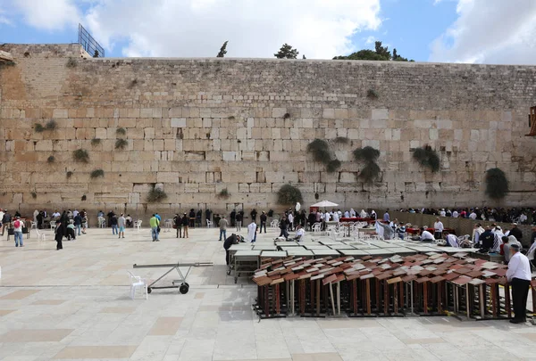 Oración Judía en el Muro Occidental en Jerusalén. Israel — Foto de Stock