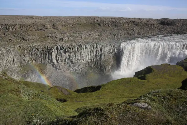 Fantastický Dettifoss vodopád na Islandu — Stock fotografie