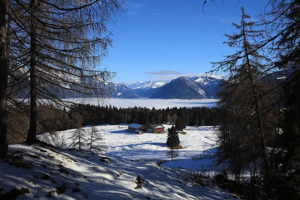 Ευρωπαϊκά Όρη Στην Περιοχή Vorarlberg Αυστρία — Φωτογραφία Αρχείου