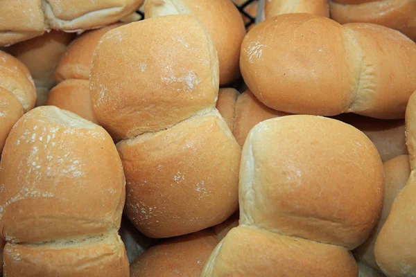 Német Bun Rolls Egy Kosárban — Stock Fotó