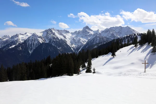Ευρωπαϊκά Όρη Στην Περιοχή Vorarlberg Αυστρία — Φωτογραφία Αρχείου