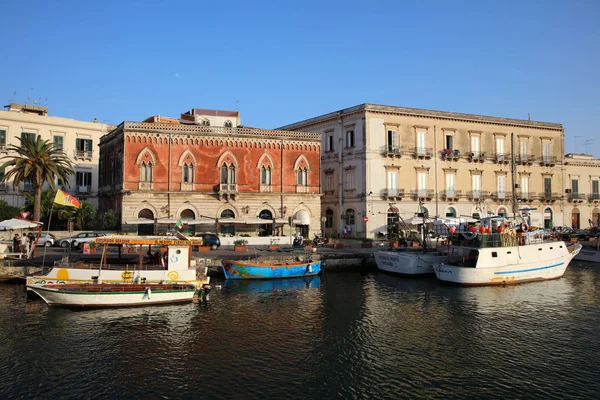 Siracusa Sicília Itália Setembro 2019 Passeio Barco Turístico Pela Ilha — Fotografia de Stock