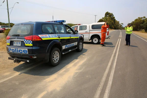 Bicheno Austrálie Ledna 2013 Policejní Státní Pohotovostní Služba Cestě Coles — Stock fotografie