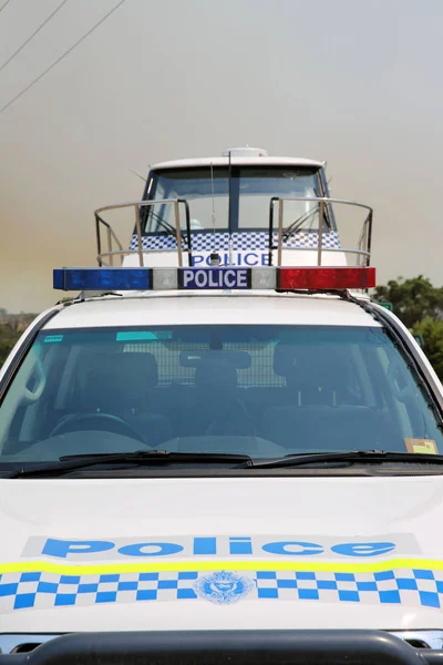 Bicheno Avustralya Ocak 2013 Coles Bay Yolundaki Polis Devlet Acil — Stok fotoğraf